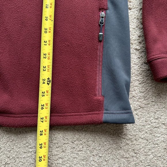 Nike ACG Sweater Womens Large Embordered Noreen Full Zip Mock Neck Fleece Maroon - Picture 10 of 14